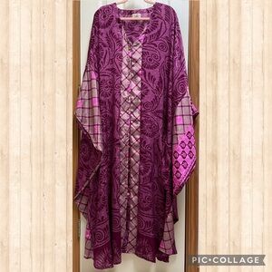 BOHO ROYALTY! Kantha Bae Silk Bowie Muu Dress NWOT